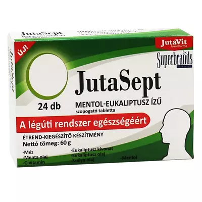 JutaVit JutaSept mentol-eukaliptusz ízű szopogató tabletta 24db