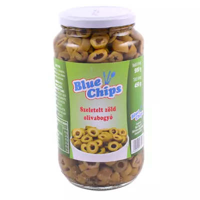 Blue Chips zöld szeletelt olivabogyó 900g