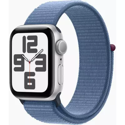 Apple Watch SE2 (2023) V2 GPS 44mm Silver Aluminium Case with Sport Loop - Winter Blue