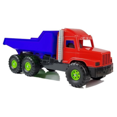 Játék műanyag óriás dömper szállító jármű 80 cm 5027 piros-kék