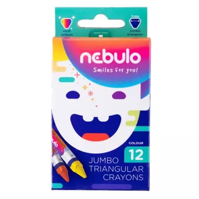 Nebulo: Jumbo színes zsírkréta szett 12db-os