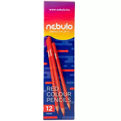 Nebulo: Piros háromszögletű színes ceruza 1db