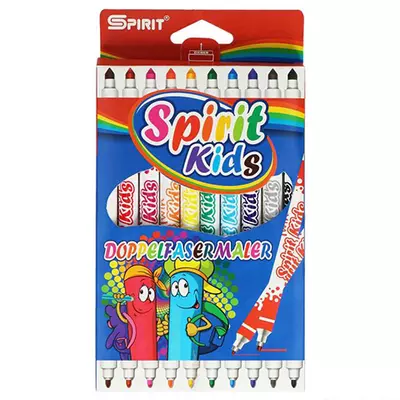 Spirit: Vékony-vastag színes kétvégű filctoll 10db-os szett