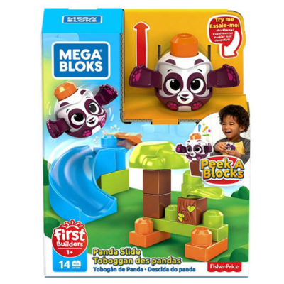 Mega Bloks: Peek A Blocks kukucskockák kilövő szett pandával