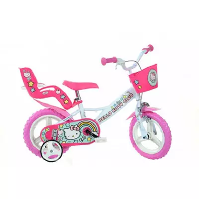 Hello Kitty rózsaszín-fehér gyerek bicikli 12-es méretben - Dino Bikes kerékpár