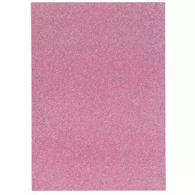 Spirit: Öntapadós csillámos dekorációs habszivacs lap rózsaszín színben A/4 1db