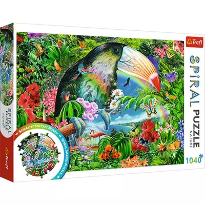 Trópusi állatok Spiral puzzle 1040db-os - Trefl