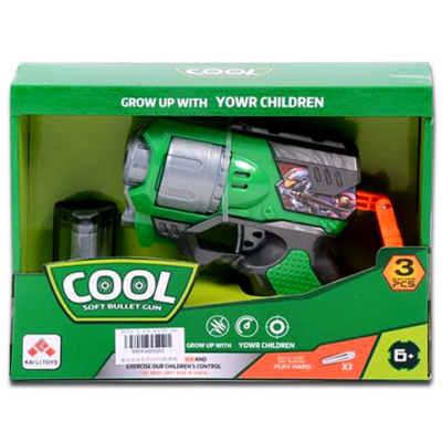 Cool Szivacslövő játék fegyver zöld színben