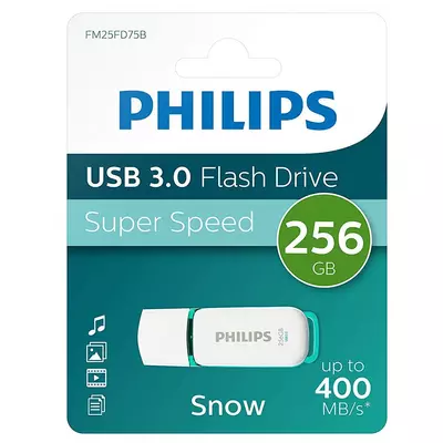 Philips Pendrive USB 3.0 256GB Snow Edition fehér-zöld