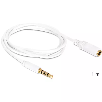 Delock audio sztereo Jack 3.5 mm apa / anya iPho 4 pin kábel, 1 m
