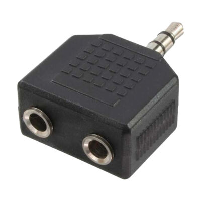LogiLink Audio adapter, stereo 3,5mm apa - 2x stereo 3,5mm anya