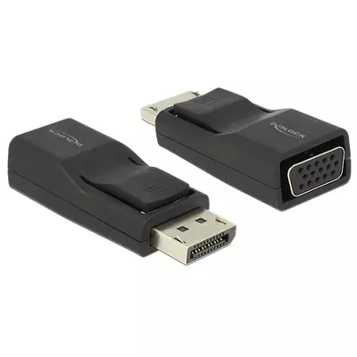 Delock Adapter Displayport 1.2-dugós csatlakozó > VGA-csatlakozóhüvely, fekete