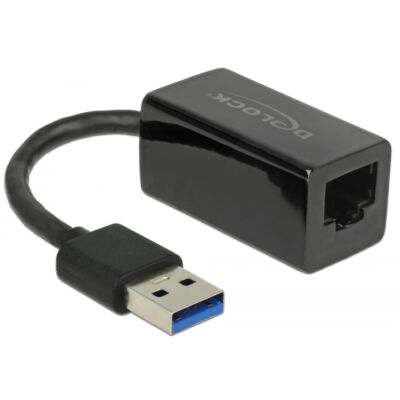 Delock Adapter SuperSpeed USB (USB 3.1 Gen 1) USB A-típusú csatlakozó > Gigabit LAN 10/100/1000 Mbps