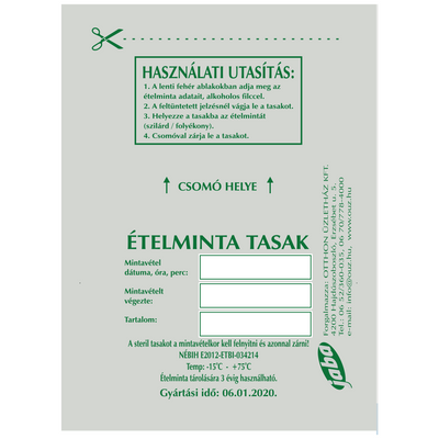 Ételmintás tasak 500db 88186