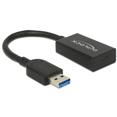 Delock Átalakító USB 3.1 Gen 2 A-típusú csatlakozódugó > USB Type-C típusú csatlakozóhüvely, aktív