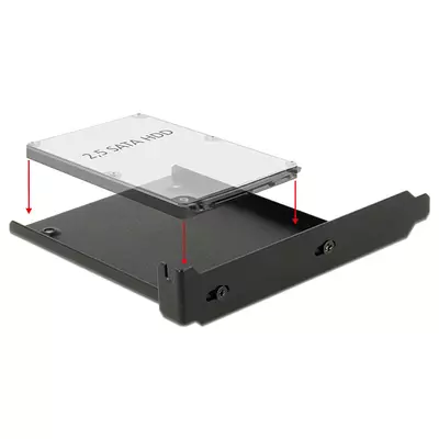 Delock telepítőkeret 1 x 2,5 HDD-hez a PC-nyílásba