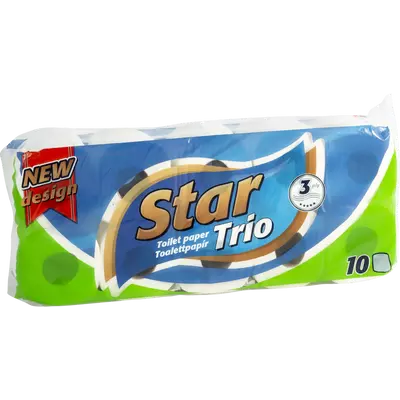 Star Trio WC papír 10tekercs 3rétegű