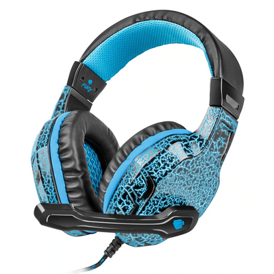 Fury Hellcat mikrofonos gamer fejhallgató, fekete-kék