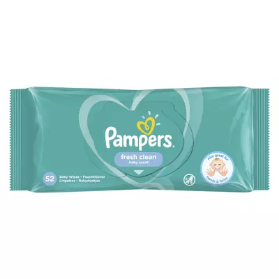 Popsitörlő pampers 52db fresh clean