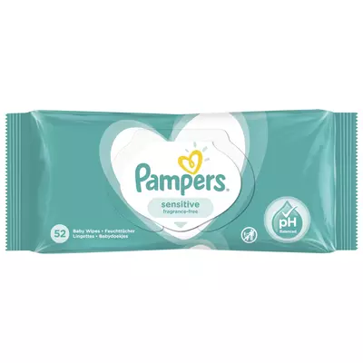 Popsitörlő pampers 52db sensitive