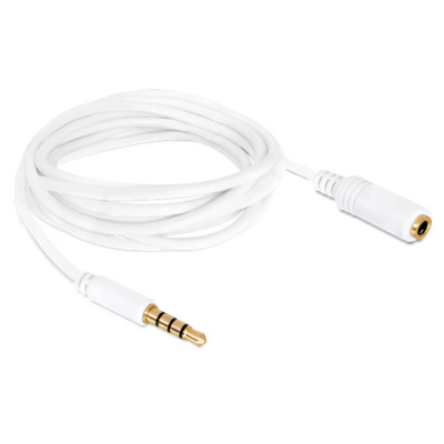 Delock audio sztereo Jack 3.5 mm apa / anya IPho 4 pin kábel, 2 m