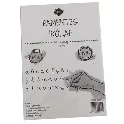 Famentes írólap A/5 20-50 P0018-0020