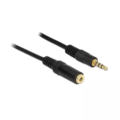 Delock Hosszabbító kábel Audio Stereo Jack 3.5 mm apa/ anya IPhone 4 pin 1 m