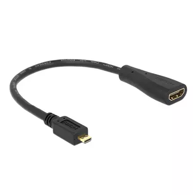 Delock nagy sebességű HDMI kábel Ethernettel - micro D apa > A anya