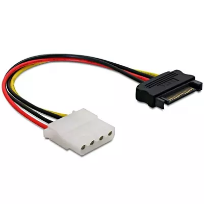 Delock 15 tűs SATA (apa) - 4 tűs Molex (anya) 12 cm-es hálózati adapter