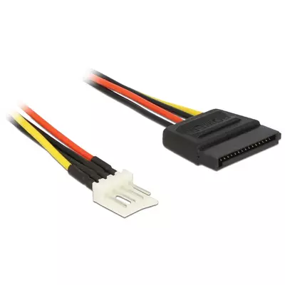 Delock Power Cable SATA 15 pin male > 4 pin floppy male 24 cm