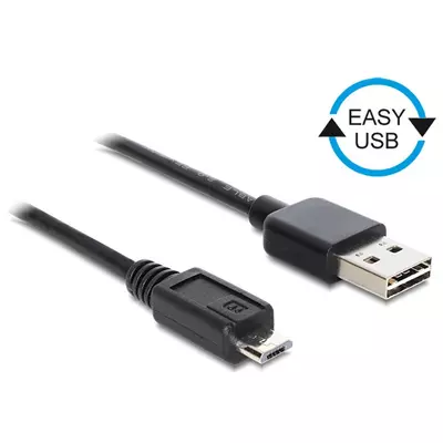 Delock EASY-USB 2.0 -A apa > USB 2.0 micro-B apa kábel, 2 m