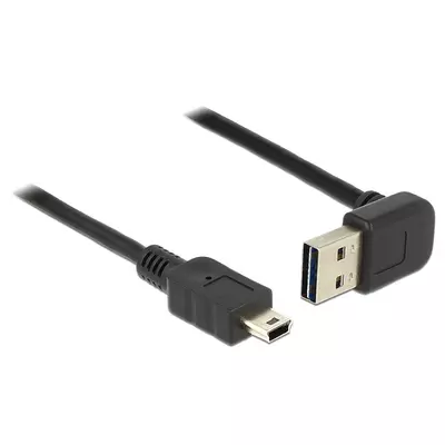 Delock Kábel EASY-USB 2.0-s A típusú csatlakozódugó, ívelt felfelé / lefelé > USB 2.0-s Mini-B-típus