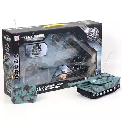 RC Terepmintás távirányítós tank fénnyel és hanggal 1/32