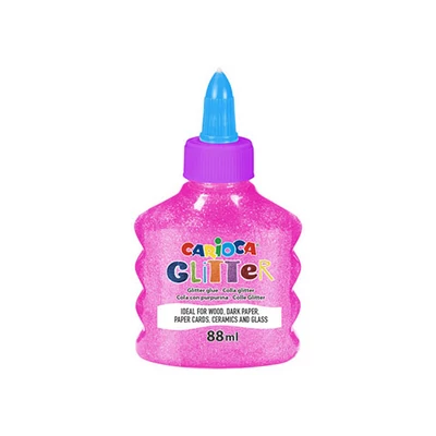 Csillámló folyékony neon pink ragasztó 88ml - Carioca