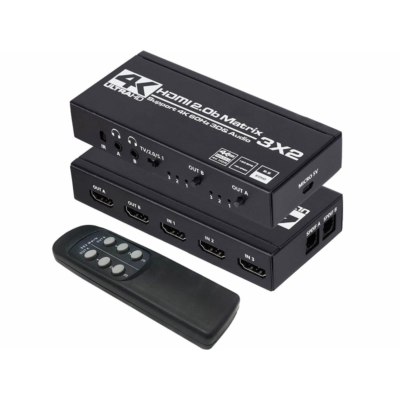 Thunder HMX-302, HDMI mátrix, elosztó és kapcsoló (3×2)
