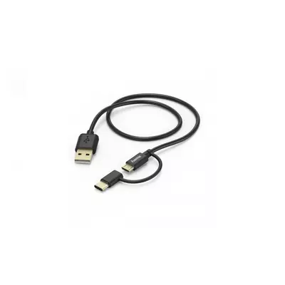 Hama FIC E3 adatkábel micro usb/usb type-c, 2in1, 1m (201533)