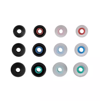Hama fülhallgató tartalék szilikon (S-L méret) 12db/csomag fekete/fehér (184151)