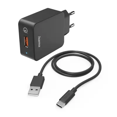 Hama FIC E3 hálózati töltő szett QC 3.0 usb -type-c kábellel (19,5w) (201625)