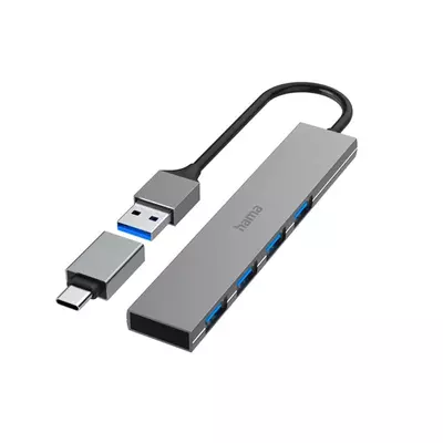 Hama FIC usb 3.2 gen1 hub 1:4 port 5gb/s (+usb type-c otg) (200141)