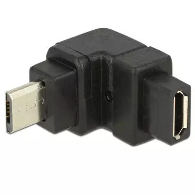 Delock Adapter USB 2.0 Micro-B apa > USB 2.0 Micro-B anya elforgatott végű