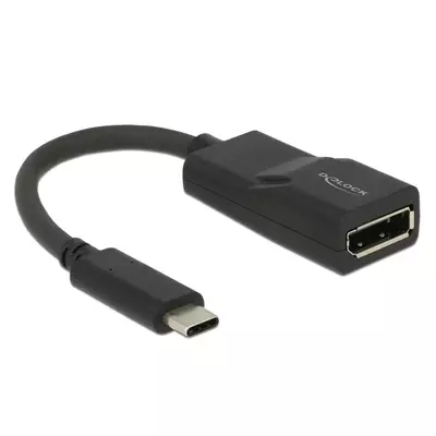 Delock Adapter USB Type-C csatlakozódugóval > Displayport csatlakozóhüvellyel (DP váltakozó mód) 4K