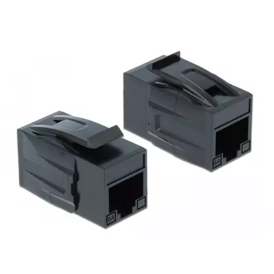 Delock Keystone modul, RJ45-aljzat > RJ45-aljzat, Cat.6A UTP, fekete