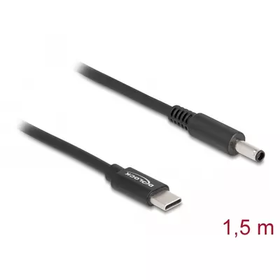 Delock Laptop töltőkábel USB Type-C  apa - Dell 4,5 x 3,0 mm apa