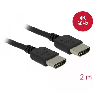 Delock Prémium HDMI kábel 4K 60 Hz 2 m