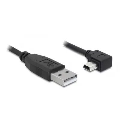 Delock USB 2.0-A apa - USB mini-B 5 tűs  hajlított apa átalakító kábel, 2m