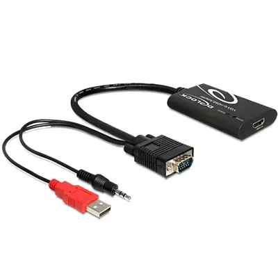 Delock VGA - HDMI adapter audióval