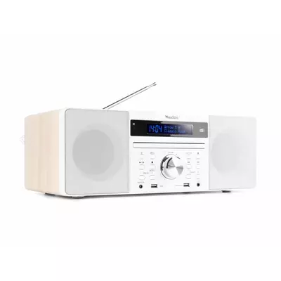 Audizio Prato FM rádió, 60W (CD + USB + Bluetooth + FM) - Fehér