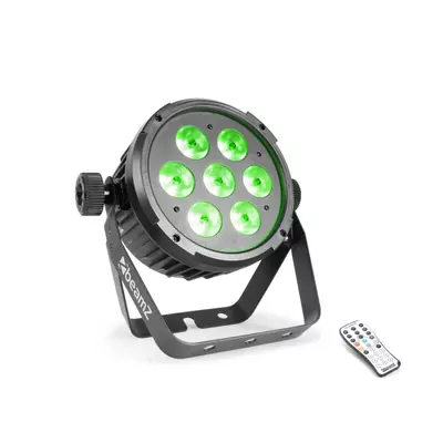 BeamZ BT270 FlatPAR RGBW (7x6W) DMX Quad LED reflektor (Multicolor) + IR távirányító