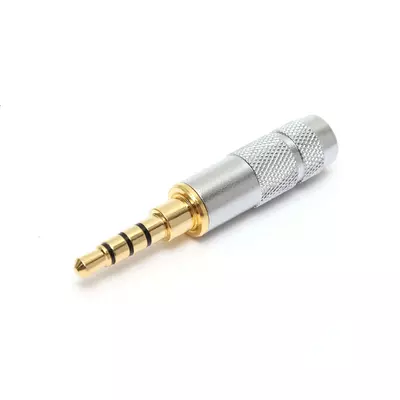 MK Audio JCK-403 3,5 mm 4 pólusú Jack dugó, fém ház