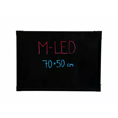 M-LED LB-70PR Írható LED reklám tábla, PRO (70x50 cm) + 1 db filc